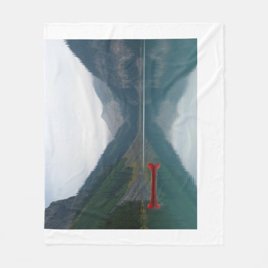 Prachtige rustige Lake Red Canoe boot Fleece Deken (Voorkant)