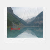 Prachtige rustige Lake Red Canoe boot Fleece Deken (Voorkant (Horizontaal))