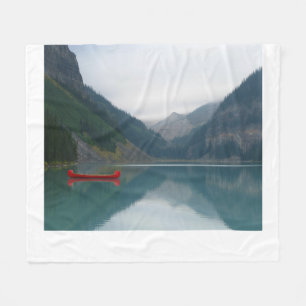 Prachtige rustige Lake Red Canoe boot Fleece Deken