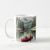 Prachtige rustige Lake Red Canoe boot Koffiemok (Links)