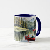 Prachtige rustige Lake Red Canoe boot Mok (Voorkant rechts)