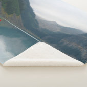 Prachtige rustige Lake Red Canoe boot Sherpa Deken (3/4)