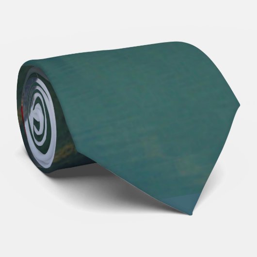 Prachtige rustige Lake Red Canoe boot Stropdas (Opgerold)