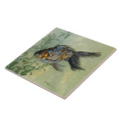 Prachtige Ryukin Calico Goldfish Tile Tegeltje (Zijkant)