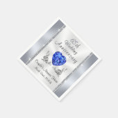 Prachtige saffier 65e huwelijksjubileum servetten (Hoek)