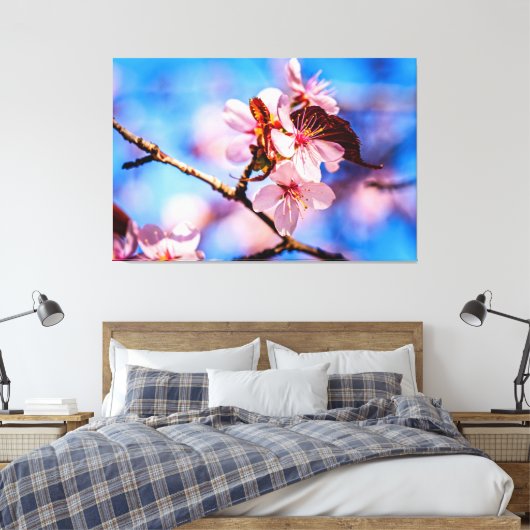 Prachtige Sakura Blossom Canvas Afdruk (Insitu (Slaapkamer))
