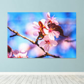 Prachtige Sakura Blossom Canvas Afdruk (Insitu (Houten vloer))
