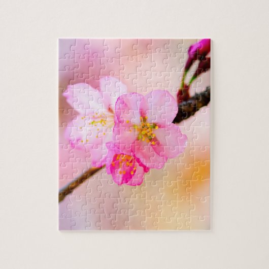 Prachtige Sakura Cherry Blossom uitdagend Legpuzzel (Verticaal)