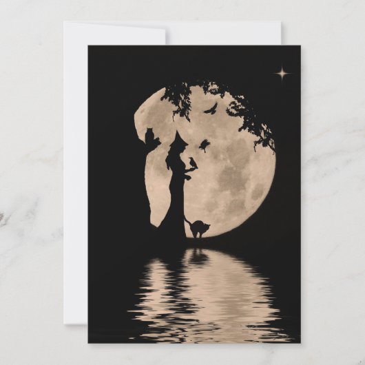 Prachtige Samhain Blessing met heks en dieren (Voorkant)