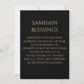 Prachtige Samhain Blessing met heks en dieren (Achterkant)