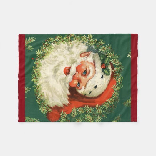 Prachtige  Santa Claus Afbeelding Fleece Deken (Voorkant (Horizontaal))