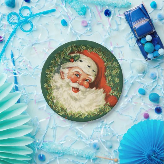 Prachtige  Santa Claus Afbeelding Papieren Bordje (Feest)