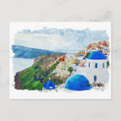 Prachtige Santorini Griekenland landschap reizen Briefkaart (Voorkant)