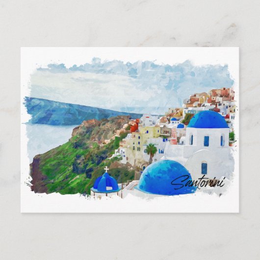 Prachtige Santorini Griekenland landschap reizen Briefkaart (Voorkant)