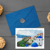 Prachtige Santorini Griekenland landschap reizen Briefkaart