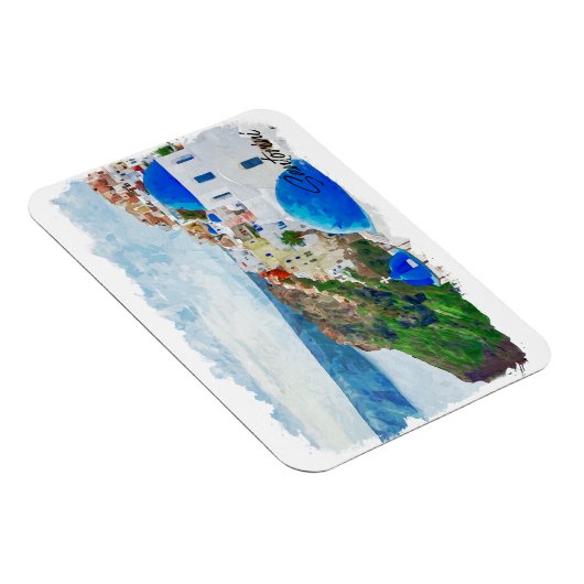 Prachtige Santorini Griekenland landschap reizen Magneet (Rechterzijde)