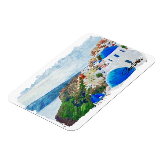 Prachtige Santorini Griekenland landschap reizen Magneet (Linkerzijde)