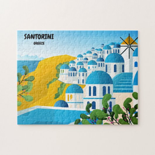 Prachtige Santorini Griekenland Reizen Legpuzzel (Horizontaal)