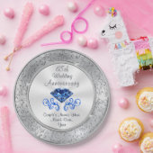 Prachtige Sapphire 65th Wedding Jubileum Borden Papieren Bordje (Feest)