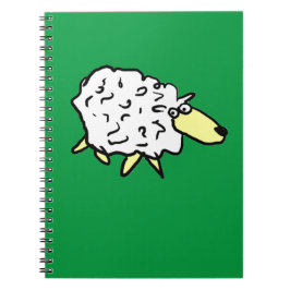 Prachtige schapen in een cartoonstijl notitieboek