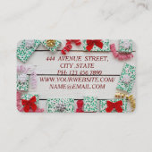 Prachtige Schattige kerstcadeautjes Visitekaartje (Achterkant)