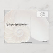 Prachtige schelp van Nautilus Briefkaart (Achterkant)