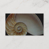 Prachtige schelp van Nautilus Visitekaartje (Achterkant)