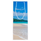 Prachtige, Schilderachtig strand op tropische best Wijn Cadeautas (Achterkant)