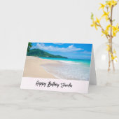 Prachtige Schilderachtig tropische bestemming Kaart (Gele Bloem)