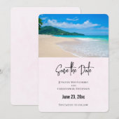 Prachtige Schilderachtig tropische bestemming Save The Date (Voorkant / Achterkant)