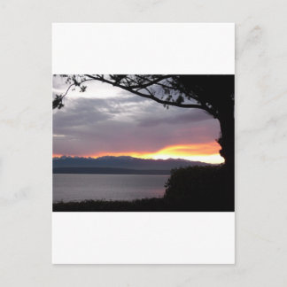 Prachtige schilderachtig zonsondergang briefkaart