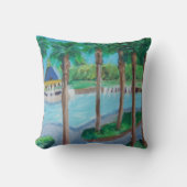 Prachtige schilderij van het tropische landschap kussen (Voorkant)