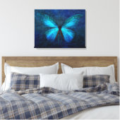 Prachtige schilderijen van blauwe vlinder canvas afdruk (Insitu (Slaapkamer))