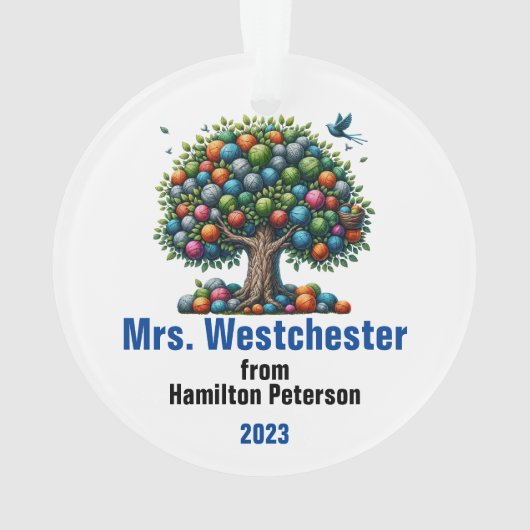 Prachtige school - Leraar - Bekijk terug Ornament (achterkant)