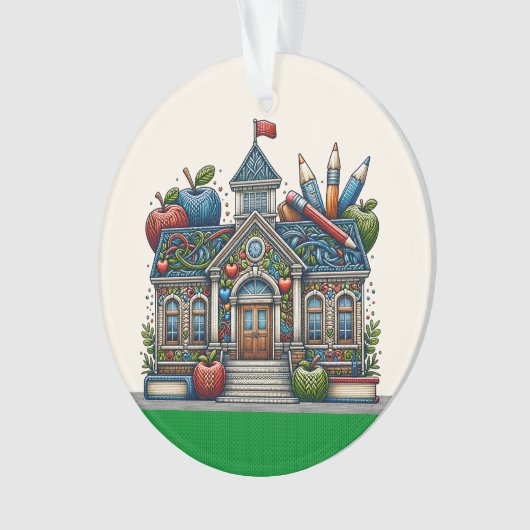 Prachtige school - Leraar - Bekijk terug Ornament (voorkant)