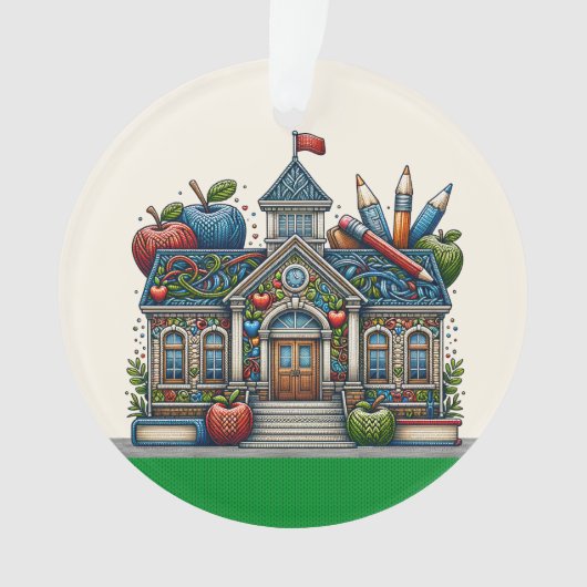 Prachtige school - Leraar - Bekijk terug Ornament (voorkant)