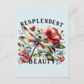 Prachtige schoonheid - artistieke libel briefkaart (Voorkant)