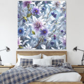 Prachtige schoonheid van ijzige winterbloei uitger canvas afdruk (Insitu (Slaapkamer))