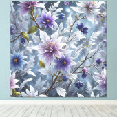 Prachtige schoonheid van ijzige winterbloei uitger canvas afdruk (Insitu (Houten vloer))