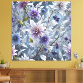 Prachtige schoonheid van ijzige winterbloei uitger canvas afdruk (Insitu (Woonkamer))