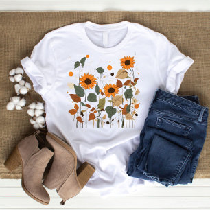 Prachtige schoonheid zonnebloemplaten t-shirt