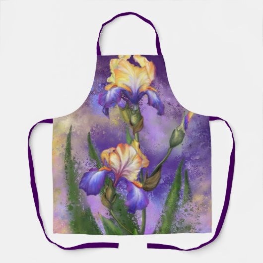 Prachtige Schort Iris Flower - Paars (Voorkant)