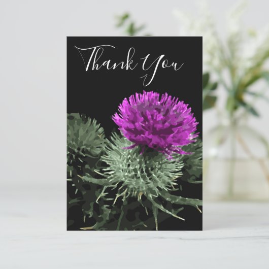 Prachtige Schotse distel bedankt (Staand voorkant)