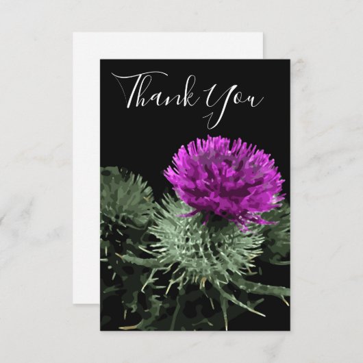 Prachtige Schotse distel bedankt (Voorkant / Achterkant)