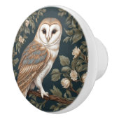 Prachtige schuur uil William Morris geïnspireerd Keramische Knop (Rechts)