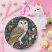 Prachtige schuur uil William Morris geïnspireerd Papieren Bordje (Feest)
