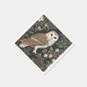 Prachtige schuur uil William Morris geïnspireerd Servet (Hoek)