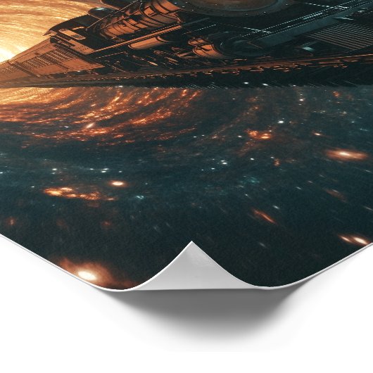 Prachtige Sci-Fi Steampunk Poster Time-Travel (Hoek)