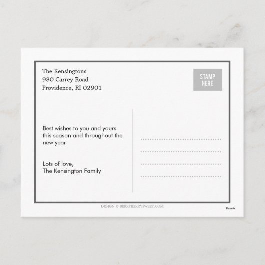 Prachtige Script Holiday-fotokaart Feestdagenkaart (Achterkant)