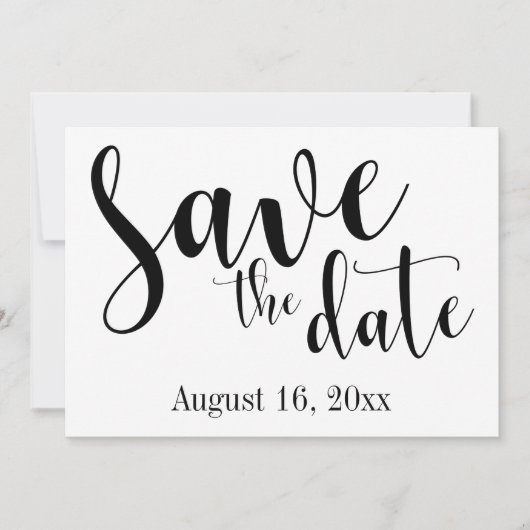Prachtige script typografie, Eenvoudige "Save the Save The Date (Voorkant)